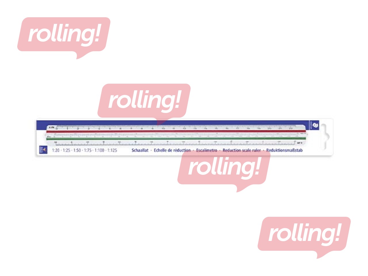 Ruler reduction scale Staedtler Mars 561, 30cm, scale:1:20:25:50:75:100:125