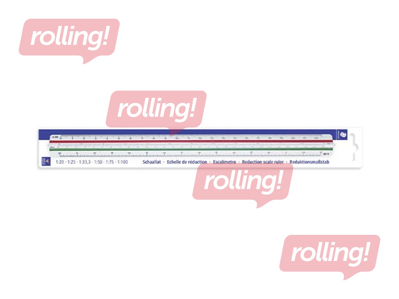 Lineāls mēroga Staedtler Mars 561, 30cm, mērogs:1:20:25:33,3:50:75:100