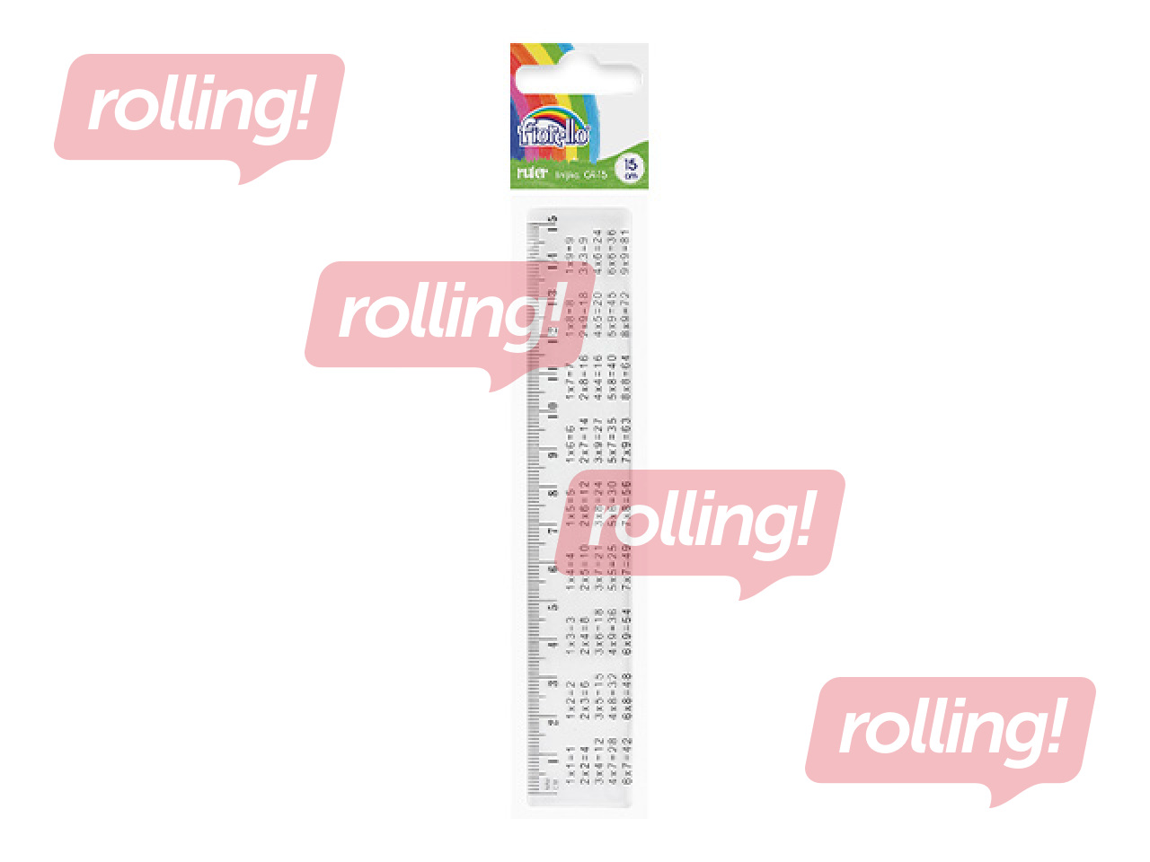 Joonlaud Fiorello, plastist, läbipaistev, korrutustabeliga, 15cm