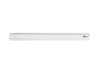 Lineāls 40 cm Forpus, plastmasas, caurspīdīgs 
