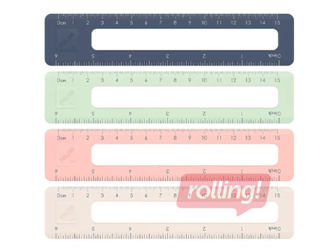 Lineāls Milan 430, dažādas krāsas, 15cm