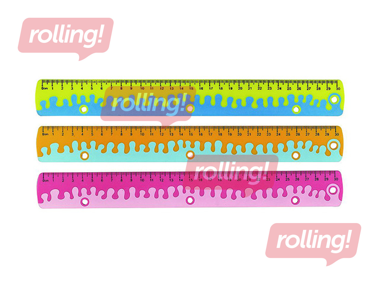Lineāls Keyroad, dažādas krāsas, 30cm