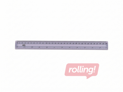 Joonlaud 30cm Centrum, plastik, läbipaistev