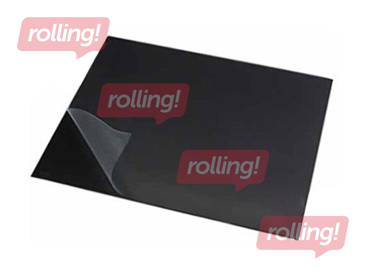 Galda segums Rillstab ar caurspīdīgu plēvi, 52x65 cm, melns