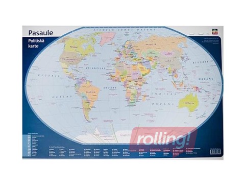 Table mat, the map of  World, 59x40cm