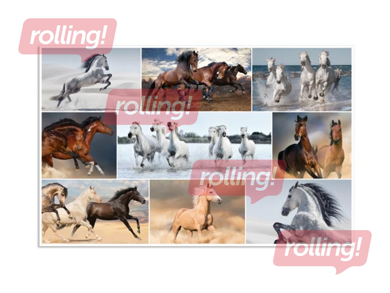 Desk pad with animals motif, 55x35cm