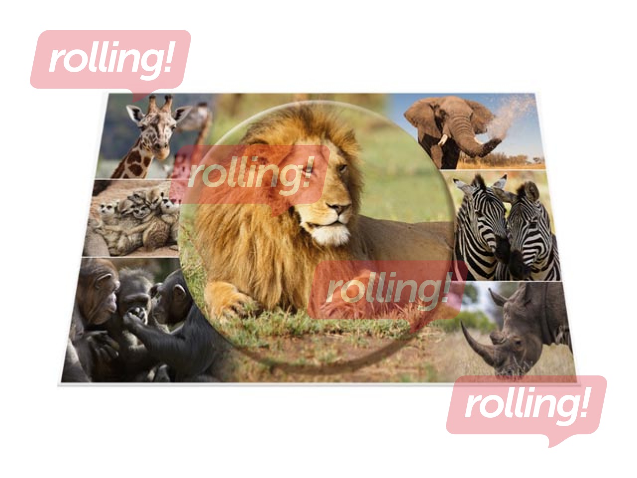 Desk pad with animals motif, 55x35cm