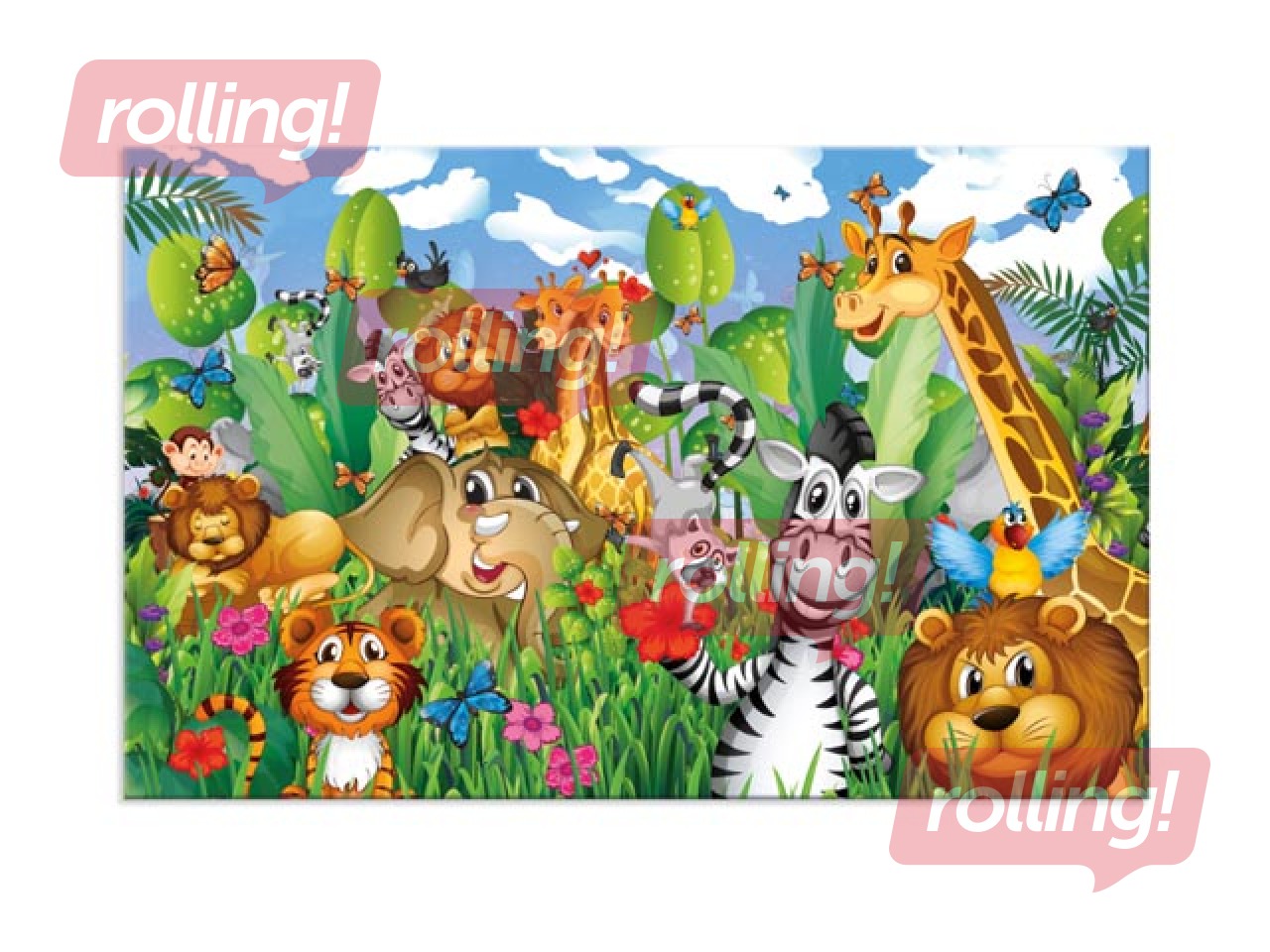 Desk pad with Jungle motif, 55x35cm