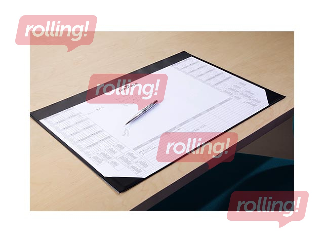 Galda segums ar kalendāru Durable, melns, 59x42cm