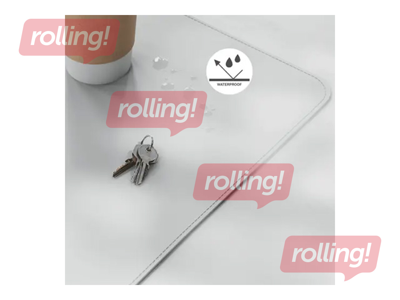 Galda segums Leitz Large, 80x40cm, gaiši pelēks