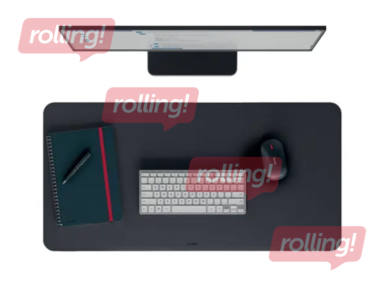 Galda segums Leitz Large, 80x40cm, melns