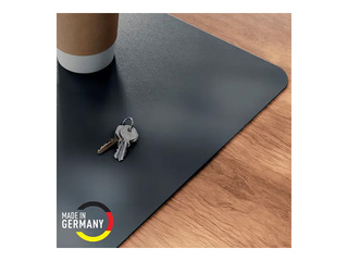 Lauakate Leitz Large Leather Desk Mat, 70x36cm, tumehall