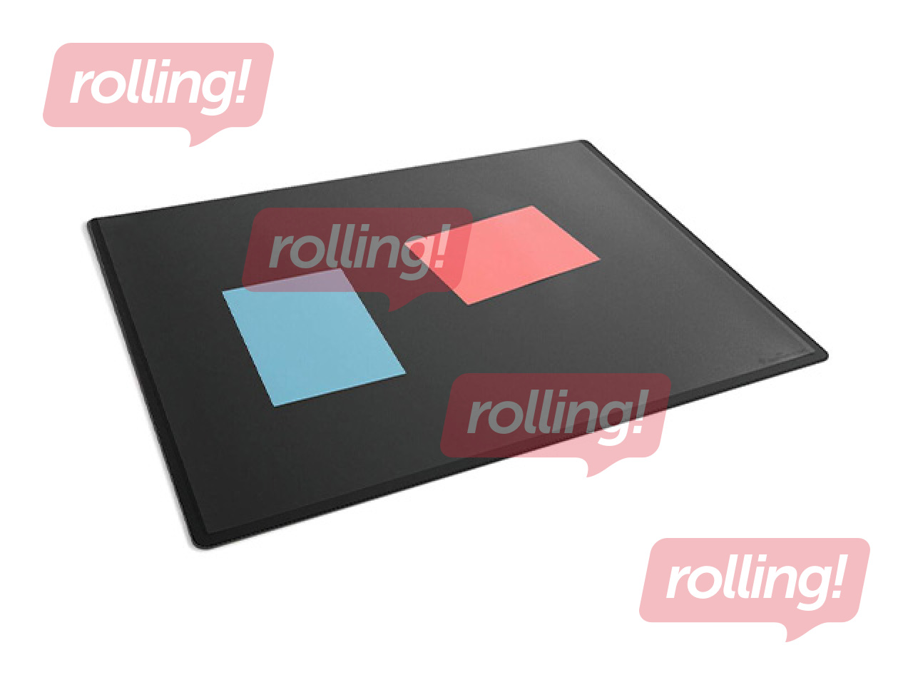 Desk Mat with transparent overlay Durable, black, 53x40cm