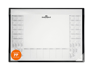 Настил для стола Durable  с календарем, черный, 60x43см