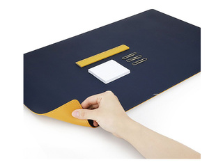 Desk mat Sax, blue/yellow, 45x90cm