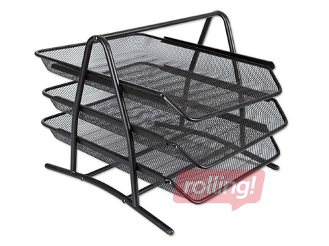 Dokumentu plauktu komplekts Concorde, metāla, melns