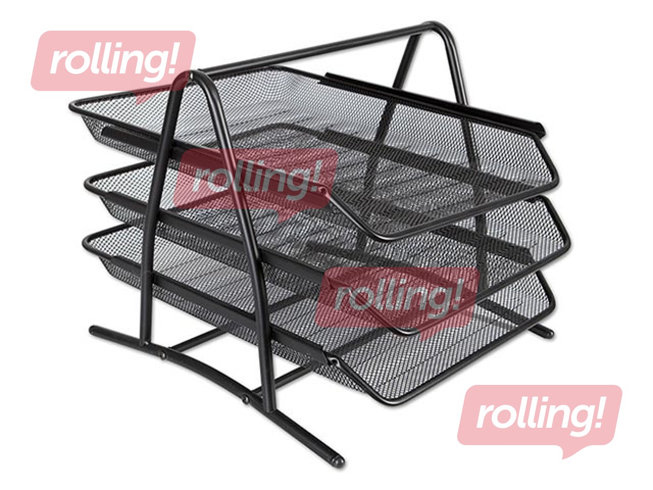 Dokumentu plauktu komplekts Concorde, metāla, melns