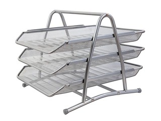 Комплект лотков для документов Concorde, метал, серебристый