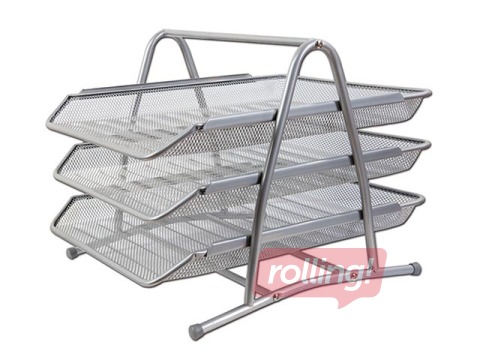 Letter tray Concorde, metal, silver