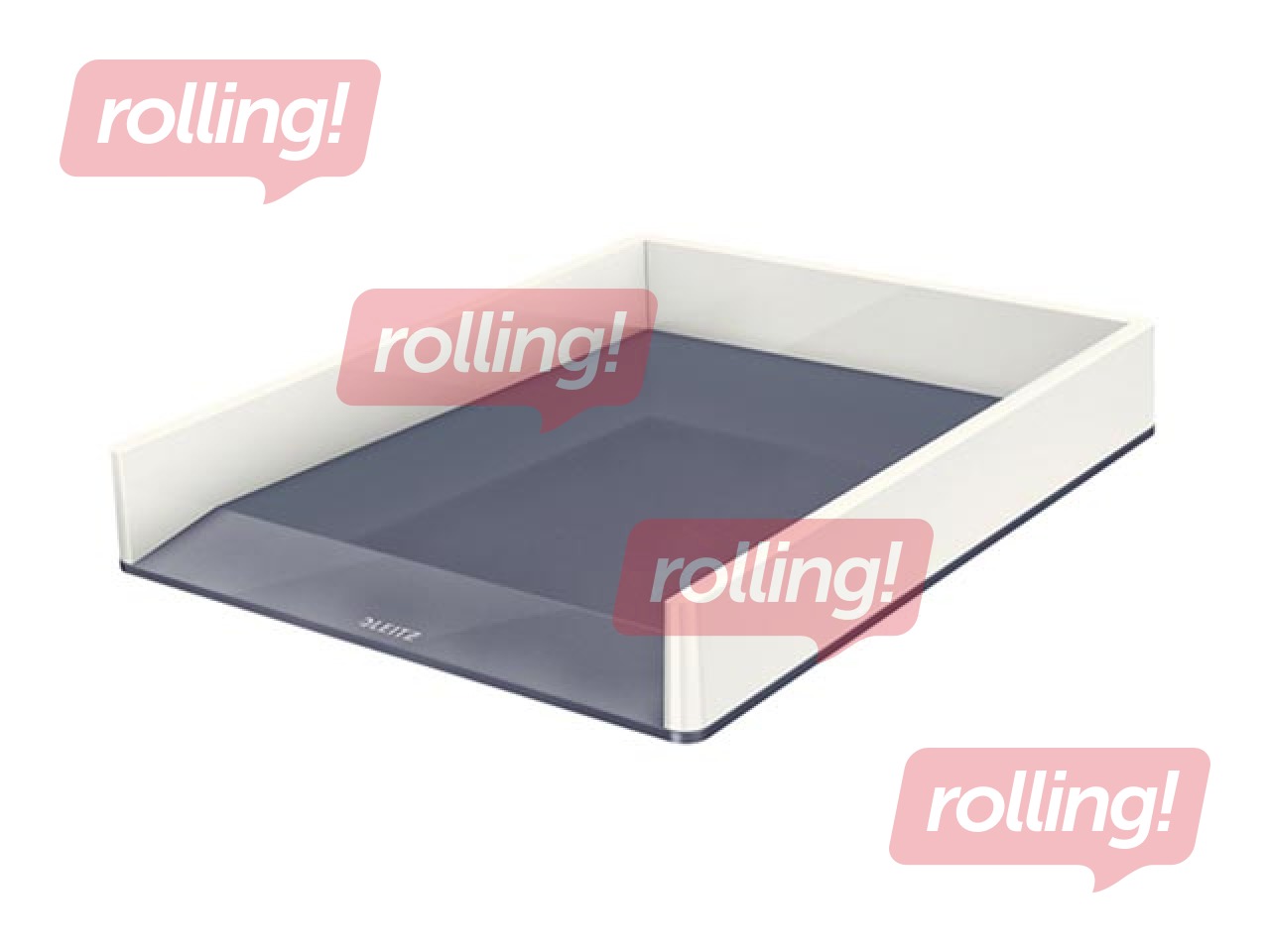 Dokumentu plaukts Leitz WOW, balts/pelēks + AKCIJA! Pērc dokumentu plauktus saņem dāvanu!