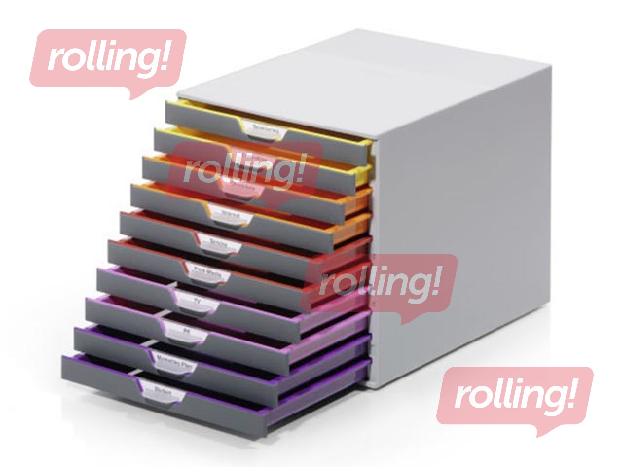 Dokumentu plauktu komplekts Durable Varicolor, 10 atv.