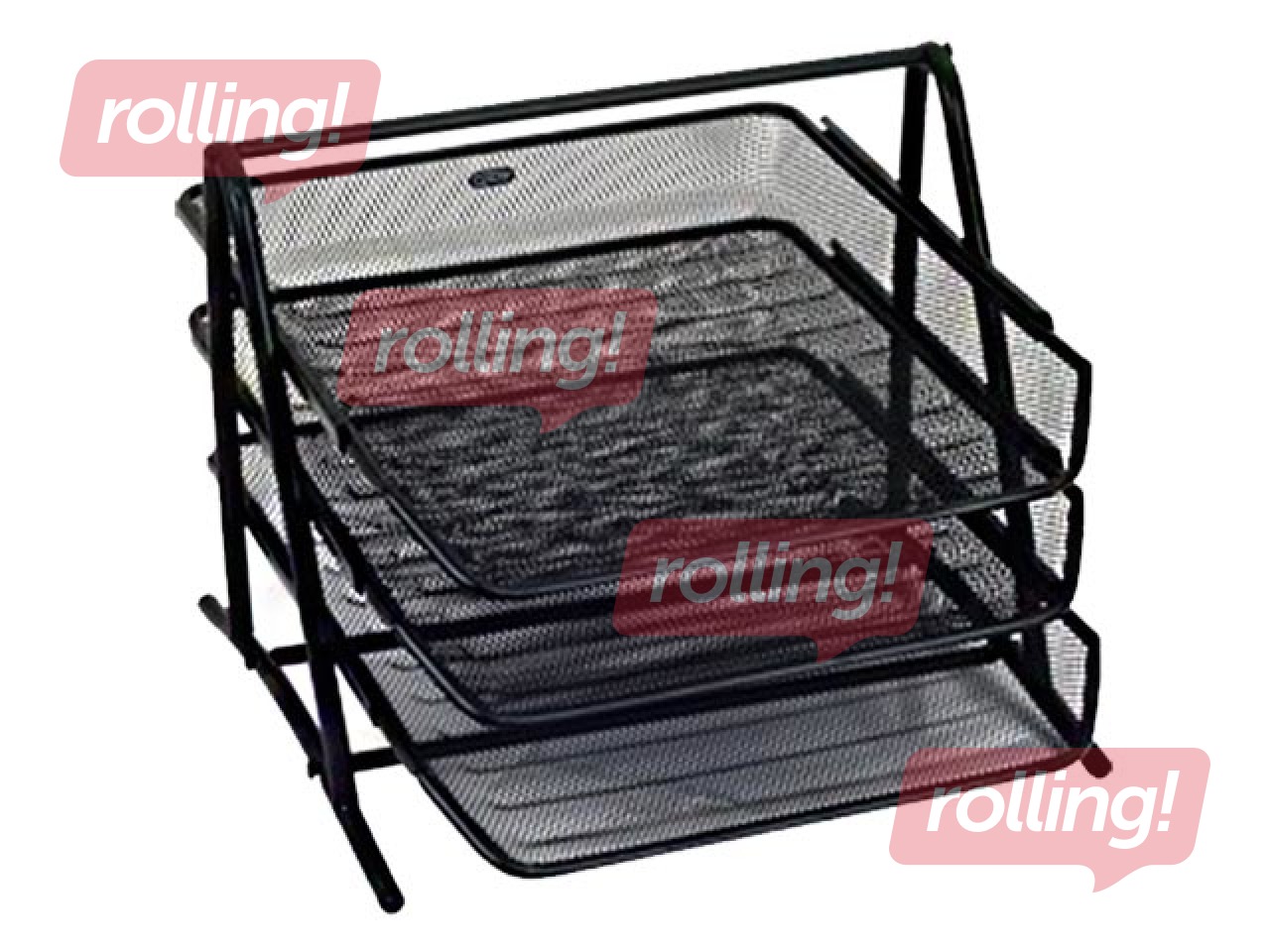 Комплект лотков для документов Grand, метал, чёрный