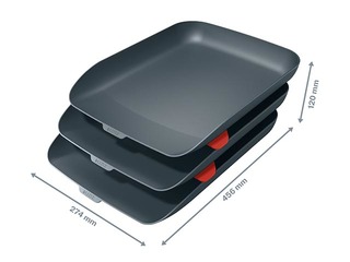 Dokumentu plauktu komplekts Leitz Cosy 3, pelēks