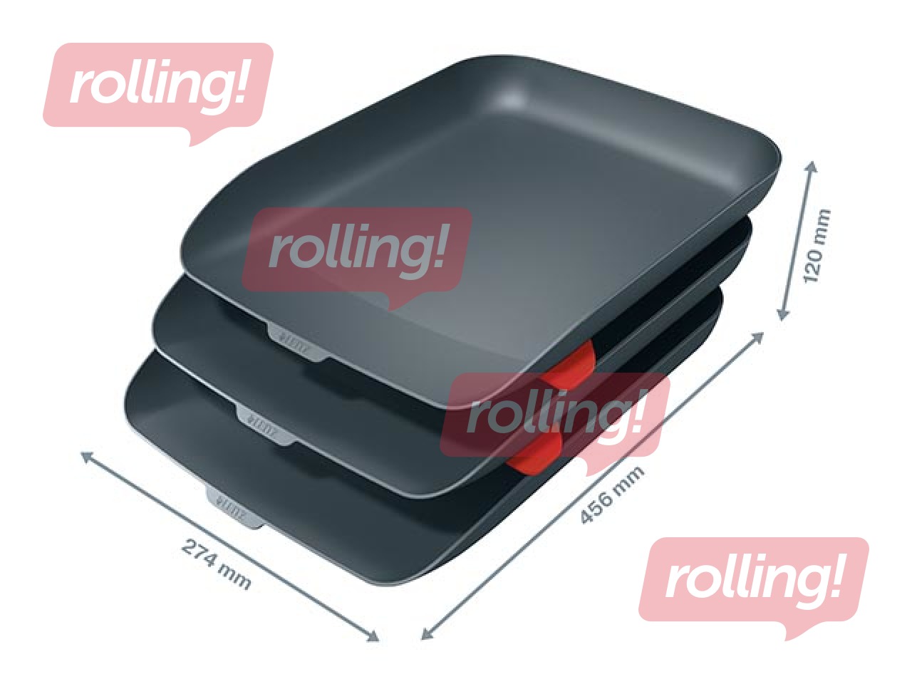 Dokumentu plauktu komplekts Leitz Cosy 3, pelēks