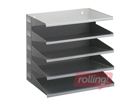 Document tray set, Durable, opening at the wider side, grey, A4