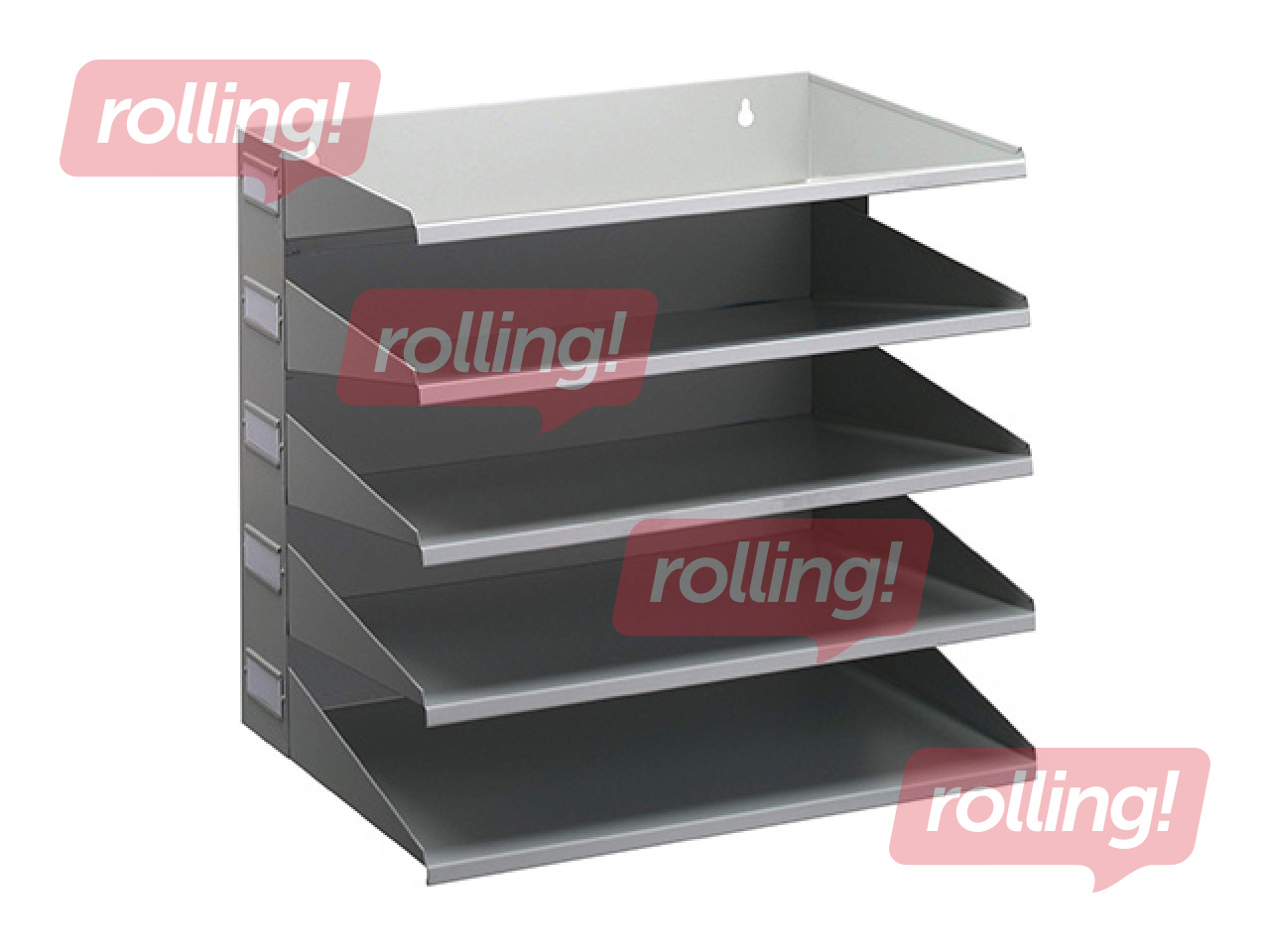 Комплект лотков для документов, Durable, открытие с широкой стороны, серый, A4