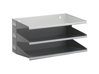 Document tray set, Durable, opening at the wider side, grey, A4