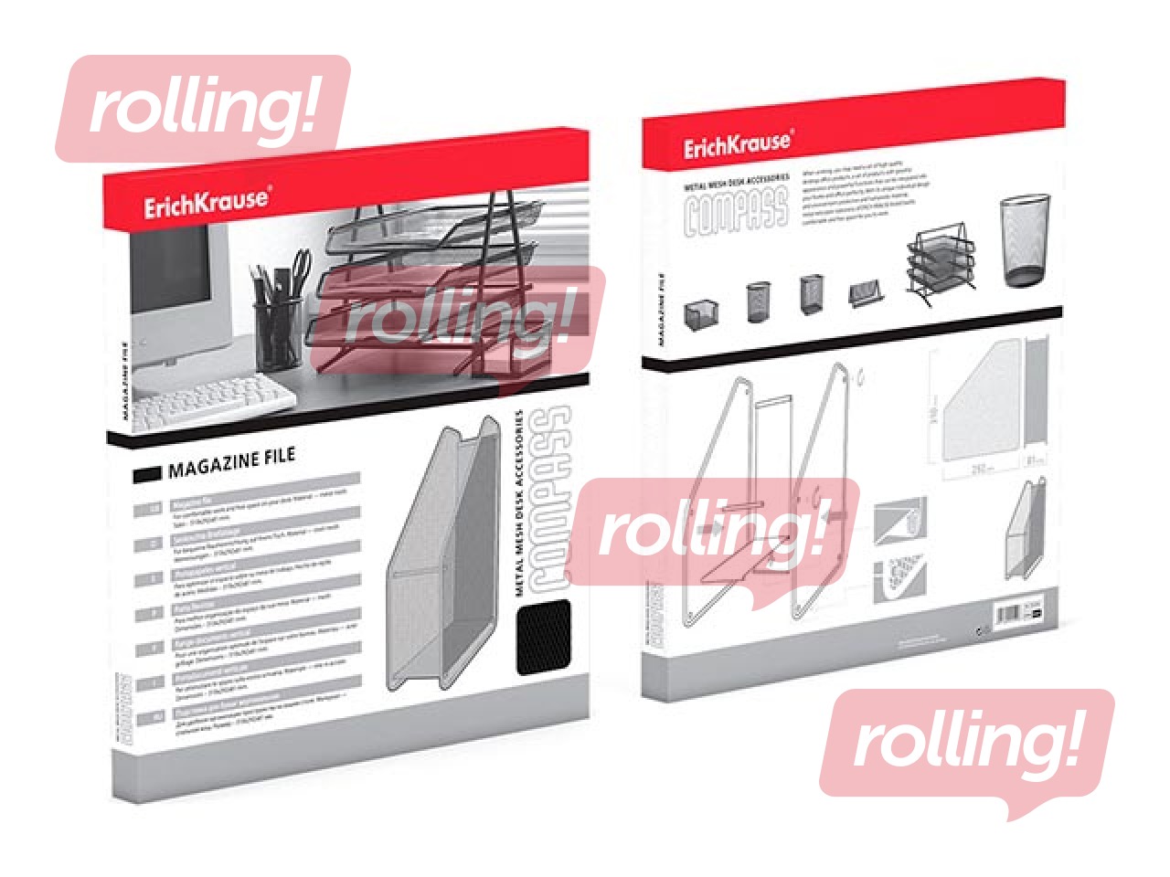 Dokumentu statīvs ErichKrause, metāla, melns
