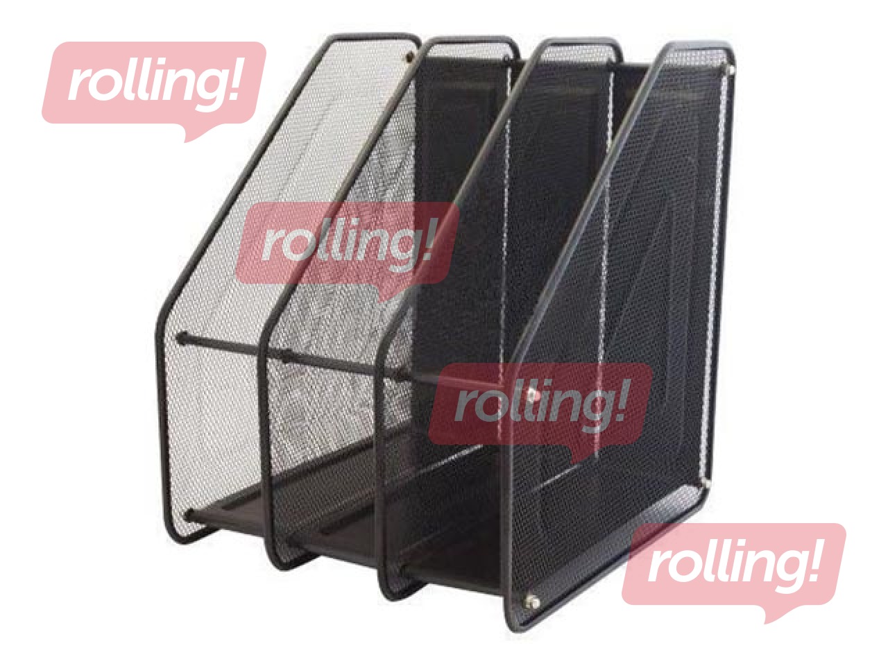 Dokumentu statīvs Forofis A4, 3 nodalījumi, metāla, melns