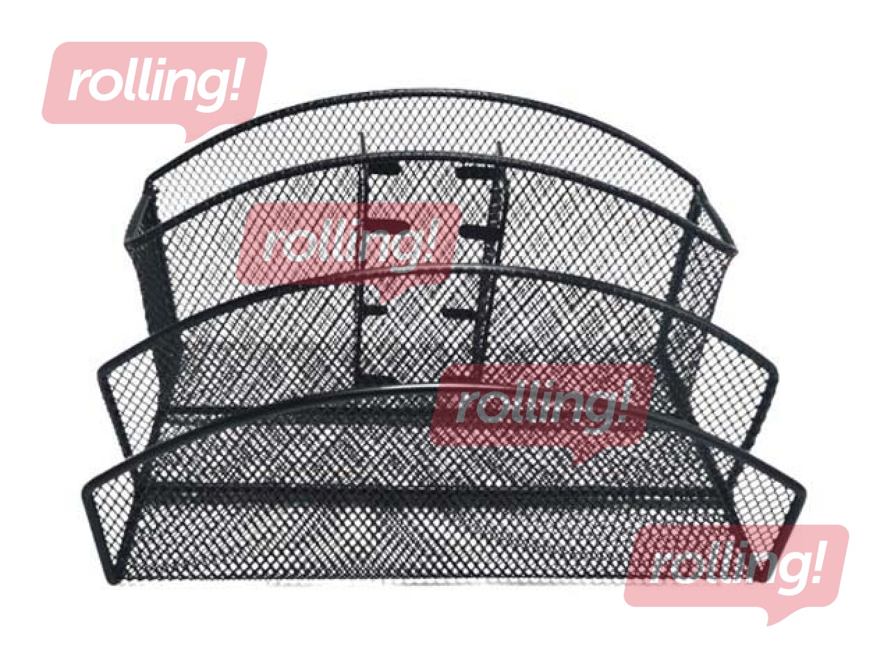 Galda organizators Concorde, 5 nodalījumi, metāla, melns