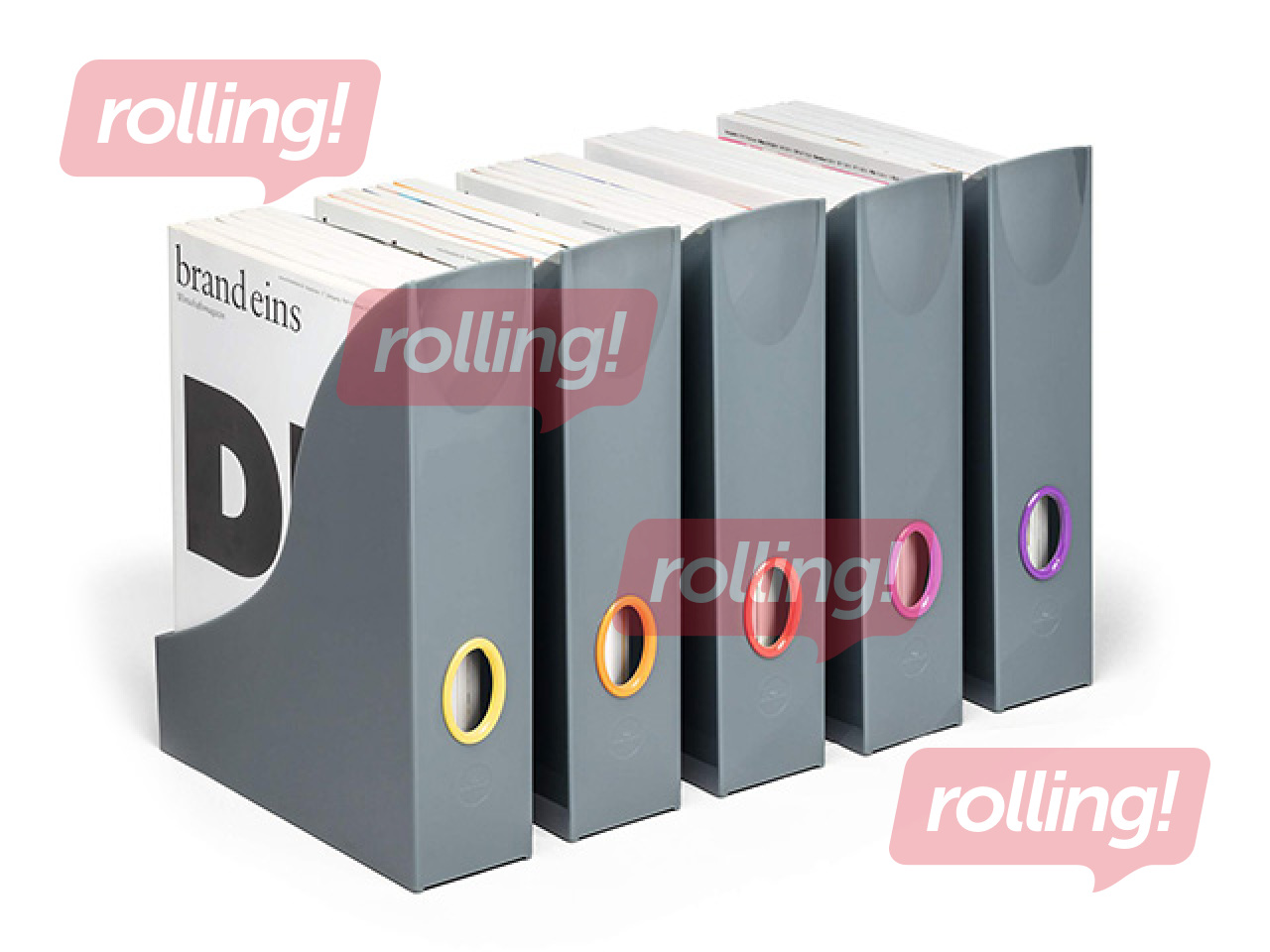 Dokumentu statīvu komplekts Durable Varicolor, A4, pelēks, 5 gab.