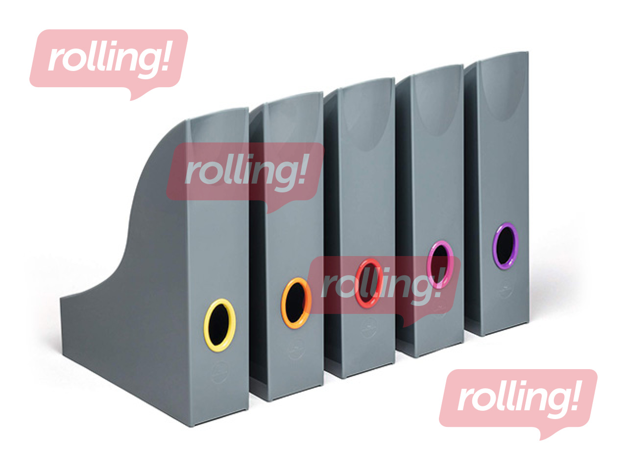 Набор журнальных лотков Durable Varicolor, A4, серый, 5шт