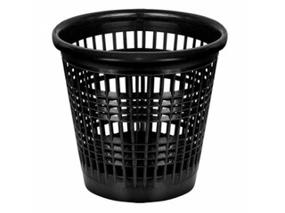 Papīrgrozs Forpus, plastikāta, melns, 10l