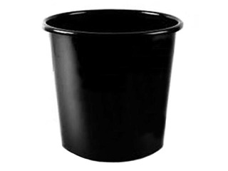 Papīrgrozs Forpus, plastikāta, melns, 10l