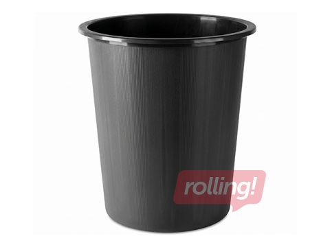 Prügikast, plastikust, must, 14l