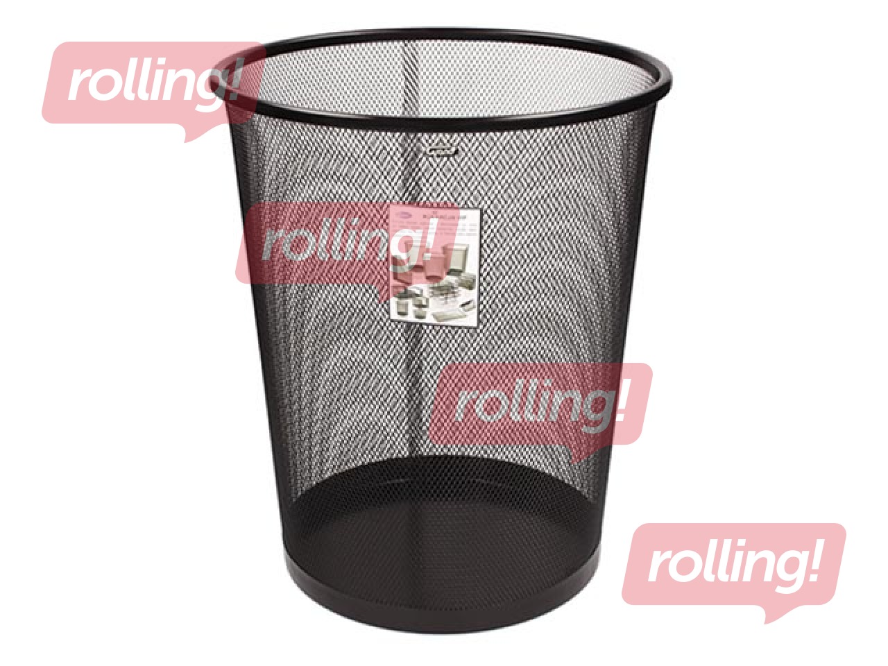 Корзина для бумаг Grand, металическая, чёрная, 12л