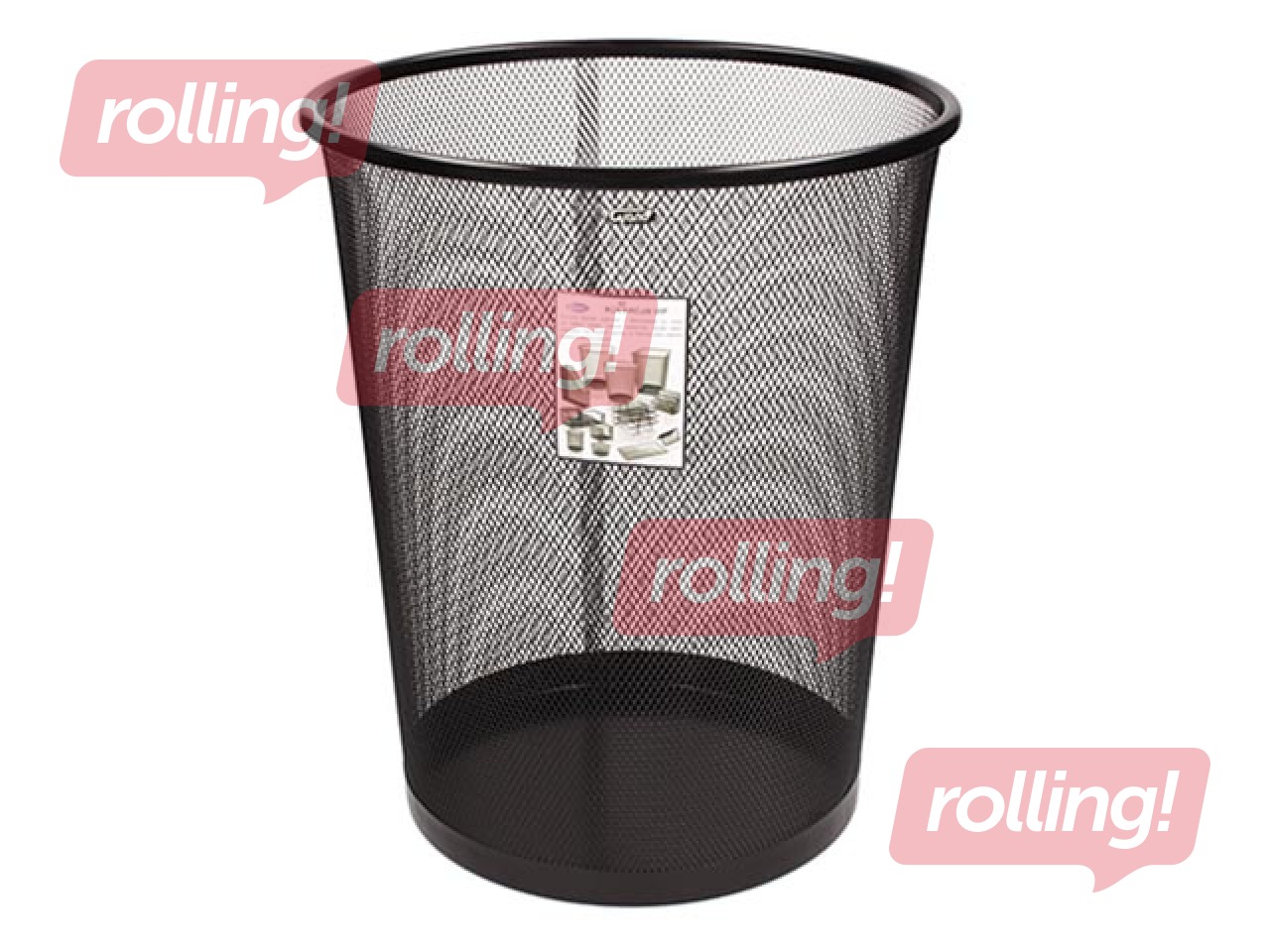 Prügikast Grand, metall, must, 12l
