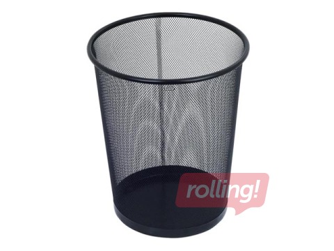 Waste bin Grand, metal, black, 19l