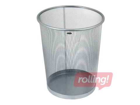 Waste bin Grand, metal, silver, 19l