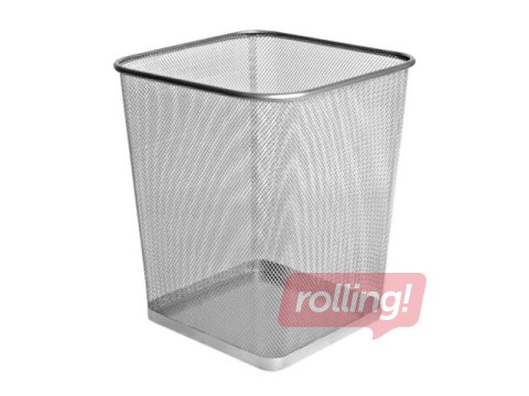 Paberikorv Forofis, metallist, hõbedane, 25l
