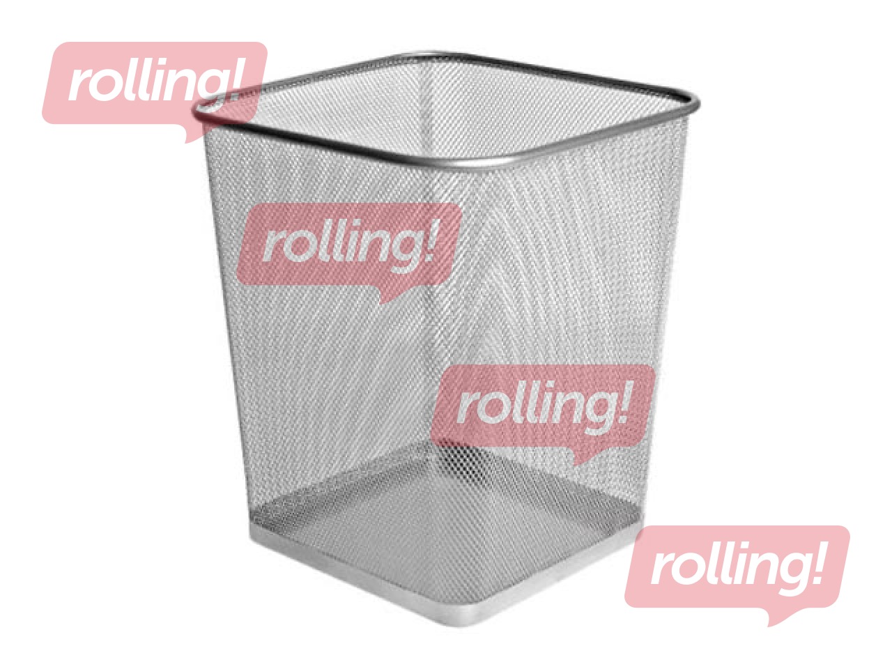 Waste bin Forofis, metal, silver, 25l