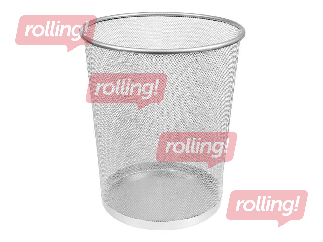 Корзина для бумаг MemoBe, металл, серебристая, 19л