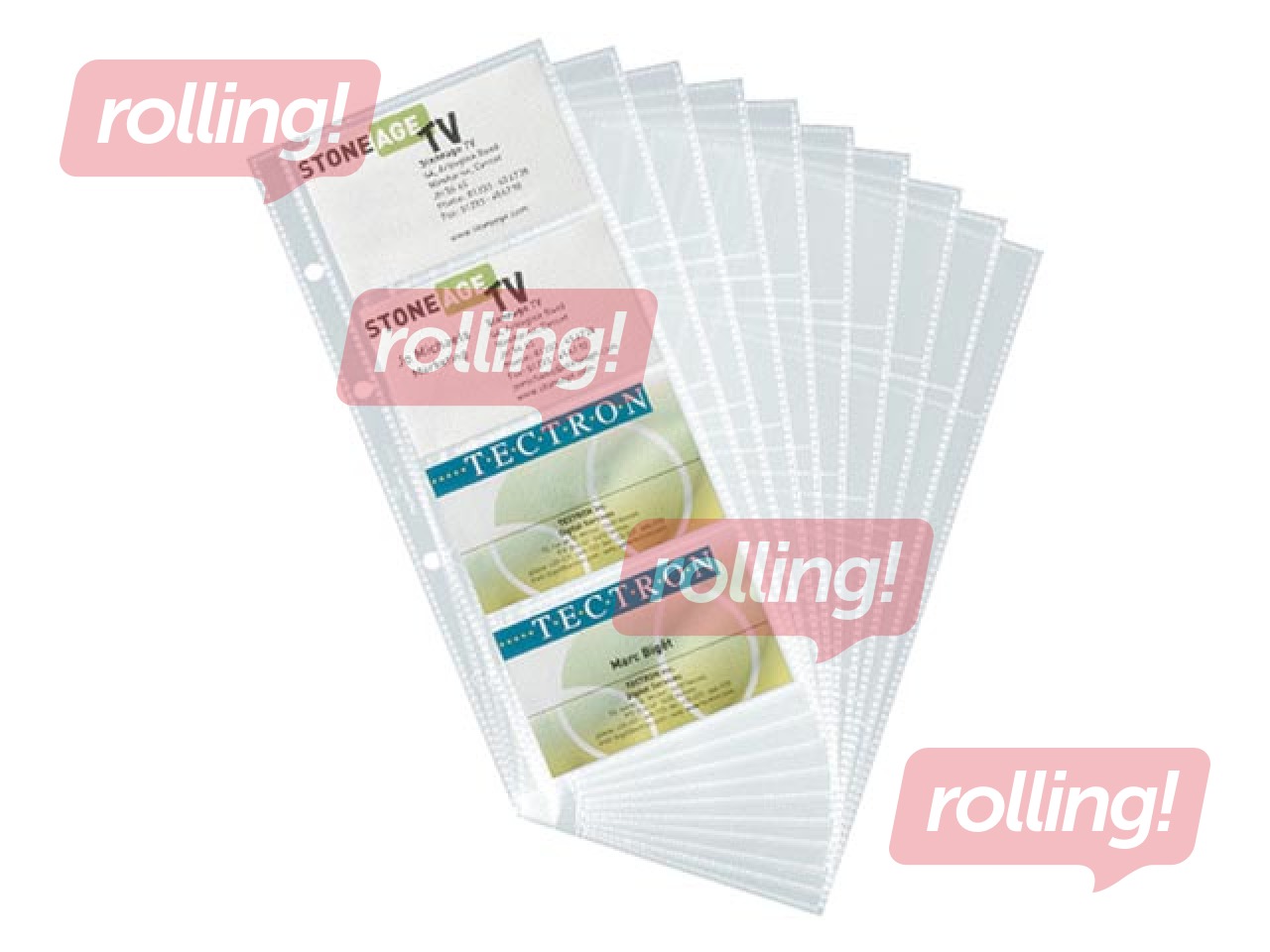 Vizītkaršu ieliktņi Durable, 60x90mm, 10 gab.