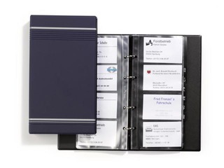 Vizītkaršu bloks Durable Visifix, 200 vizītkartēm ar alfabētisko sadalītāju, tumši pelēks