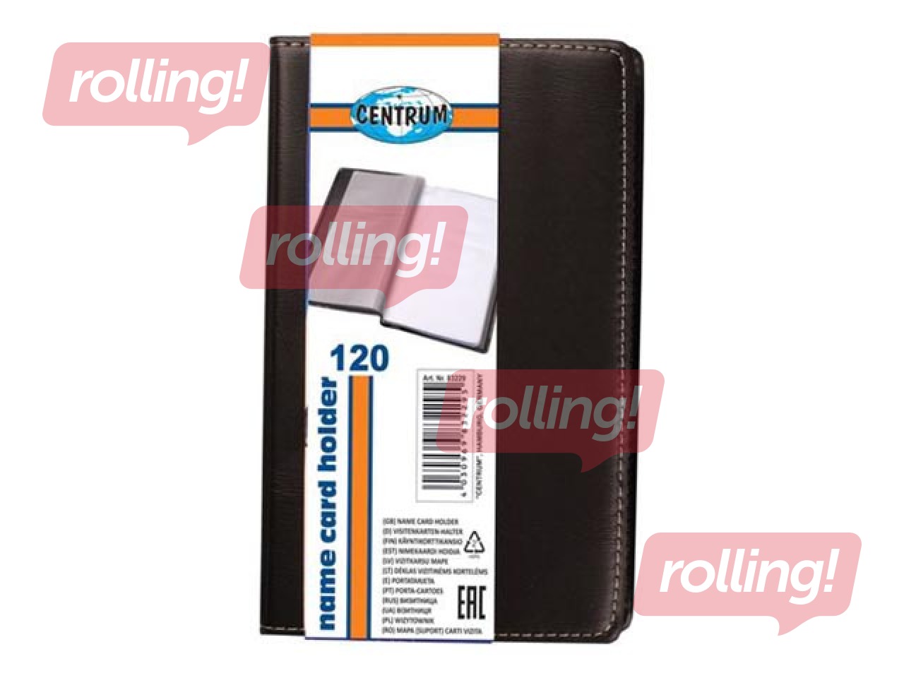 Business card folder Centrum for 120 cards, black