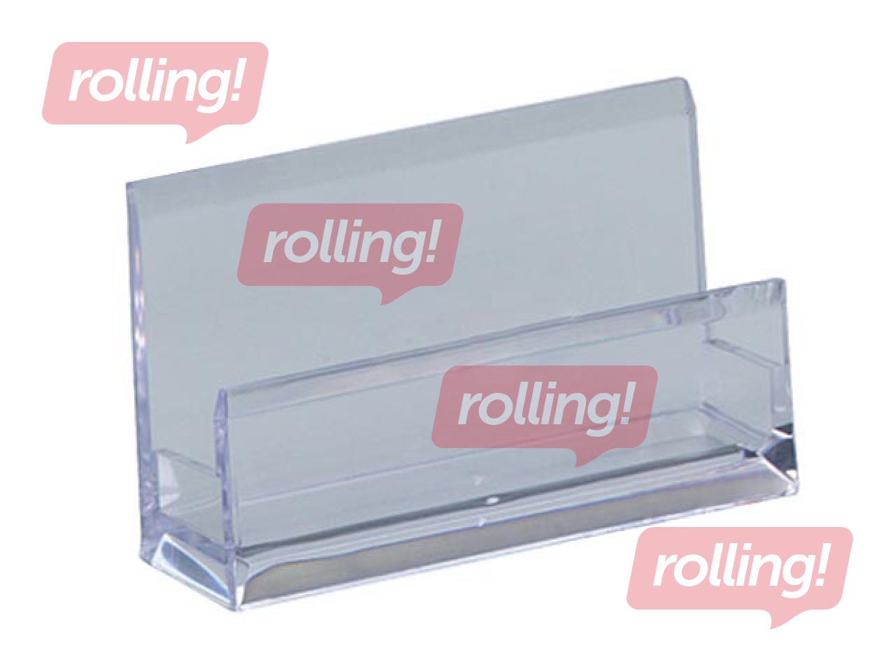 Vizītkaršu statīvs Alco, plastmasas, caurspīdīgs